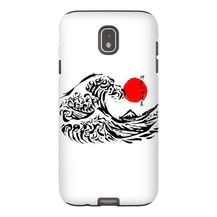 Galaxy J7 StrongFit The Great Wave off Kanagawa Ink by Afif Quilimo