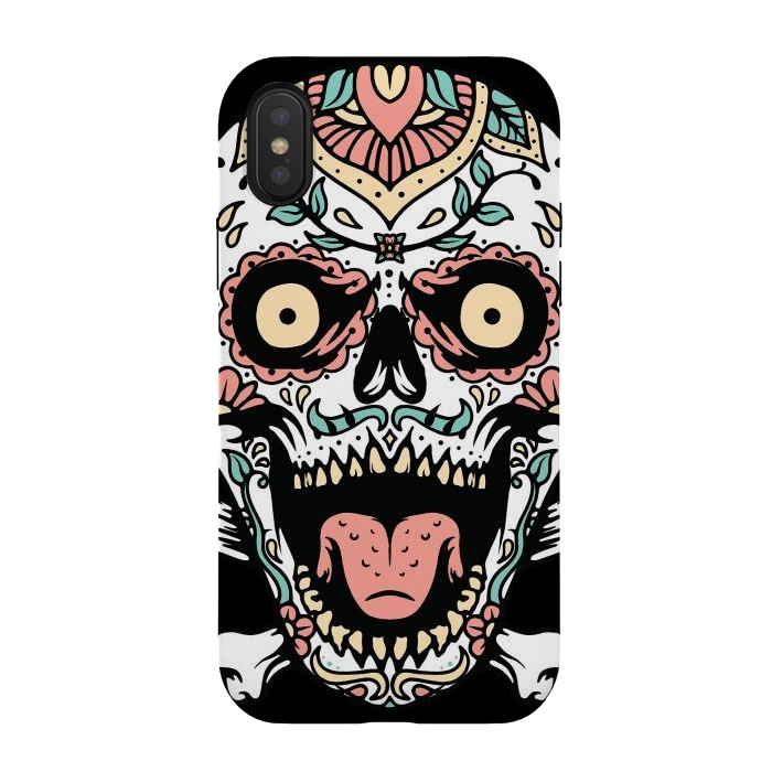 iPhone Xs / X StrongFit Mexican Skull 1 by Afif Quilimo