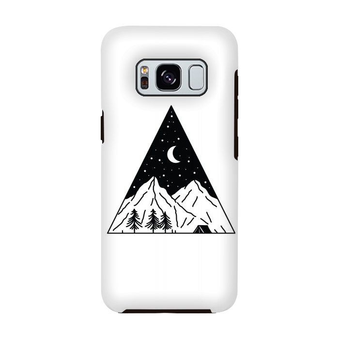 Galaxy S8 StrongFit Night Camping Triangle by Afif Quilimo