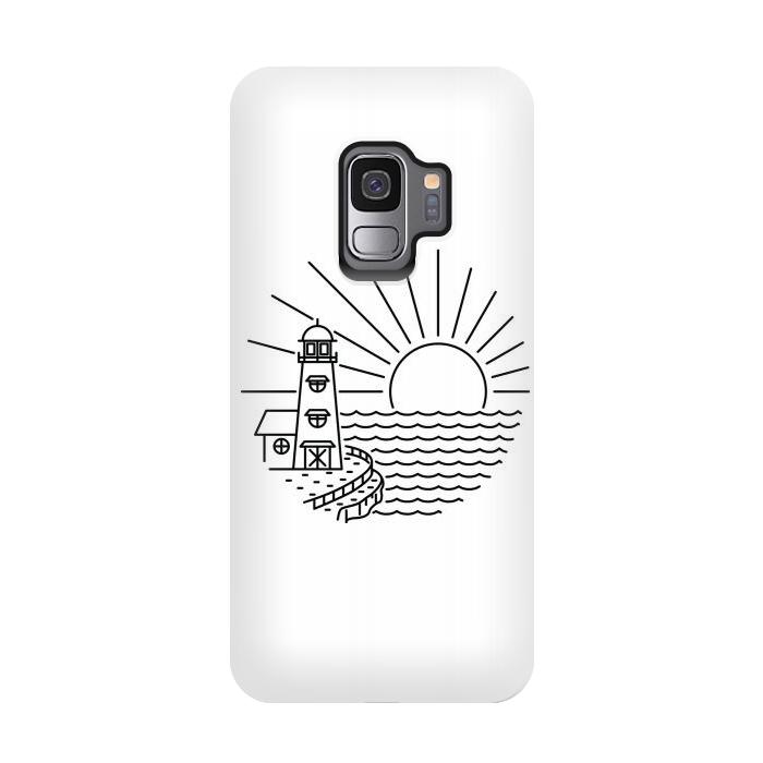 Galaxy S9 StrongFit Lighthouse and Sunset by Afif Quilimo