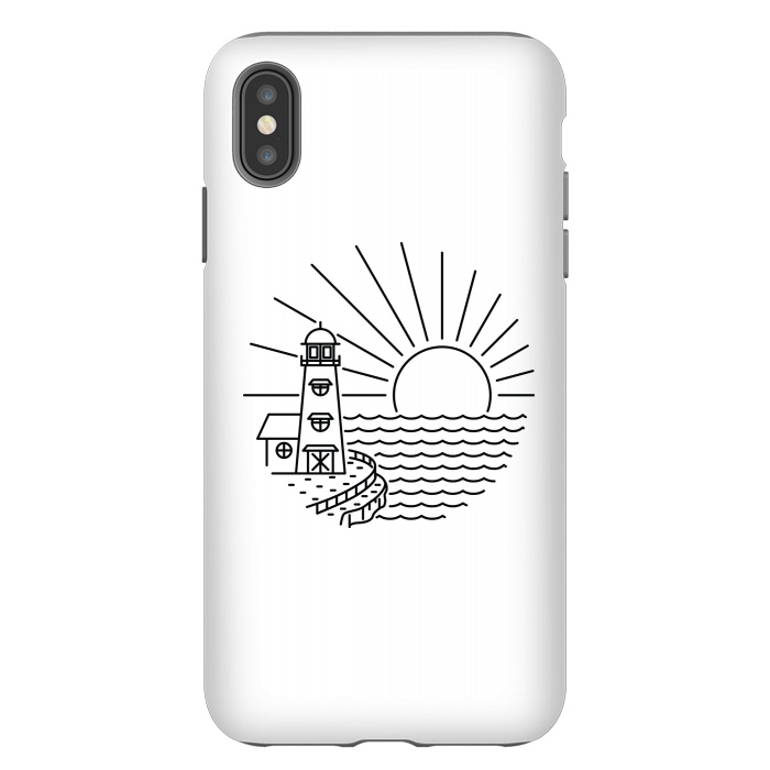iPhone Xs Max StrongFit Lighthouse and Sunset by Afif Quilimo