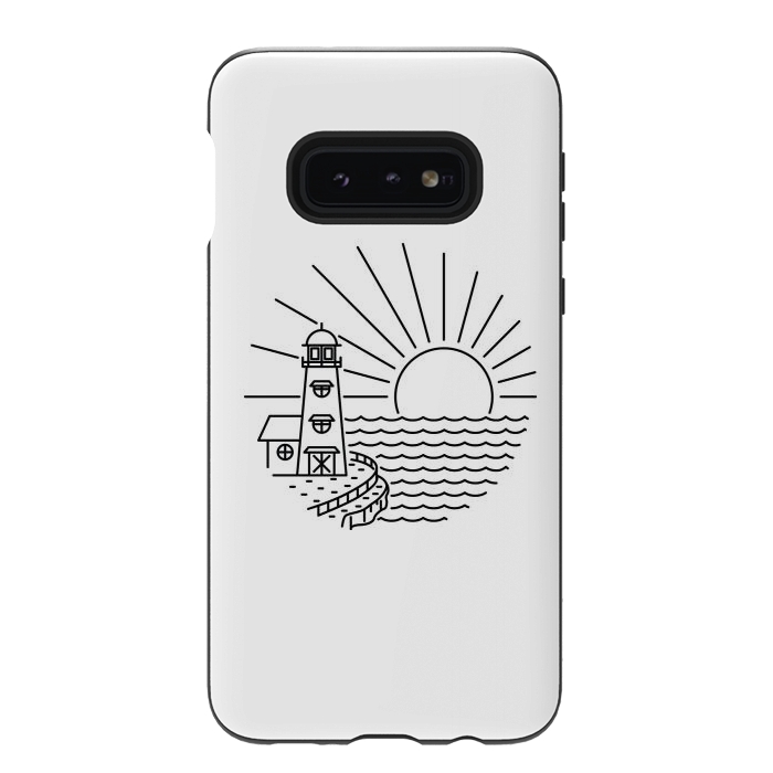 Galaxy S10e StrongFit Lighthouse and Sunset by Afif Quilimo