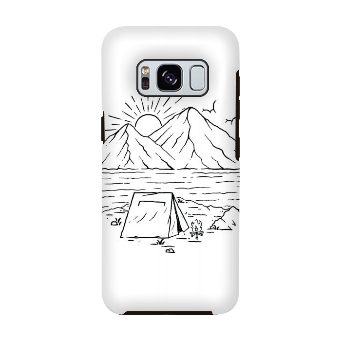 Galaxy S8 StrongFit Camping Lake and Mountain by Afif Quilimo