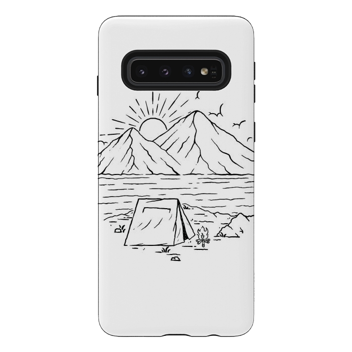 Galaxy S10 StrongFit Camping Lake and Mountain by Afif Quilimo