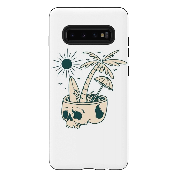 Galaxy S10 plus StrongFit Skull Summer 1 by Afif Quilimo