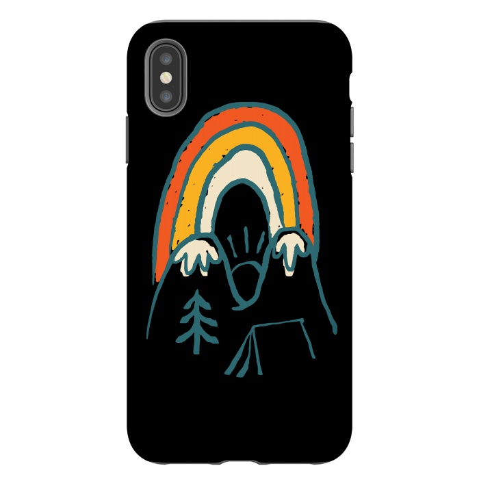 iPhone Xs Max StrongFit Mountain and Rainbow by Afif Quilimo