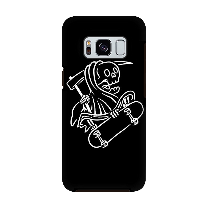 Galaxy S8 StrongFit Grim Reaper Skateboarding by Afif Quilimo