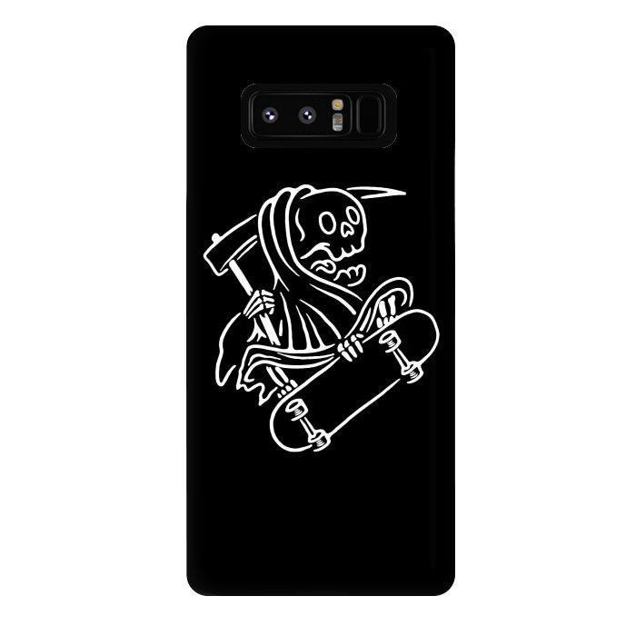 Galaxy Note 8 StrongFit Grim Reaper Skateboarding by Afif Quilimo