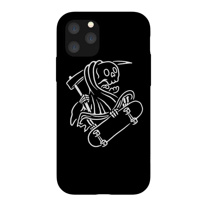 iPhone 11 Pro StrongFit Grim Reaper Skateboarding by Afif Quilimo