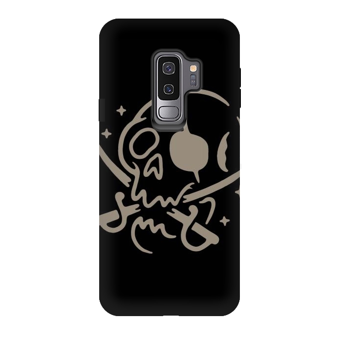 Galaxy S9 plus StrongFit Skull and Swords by Afif Quilimo