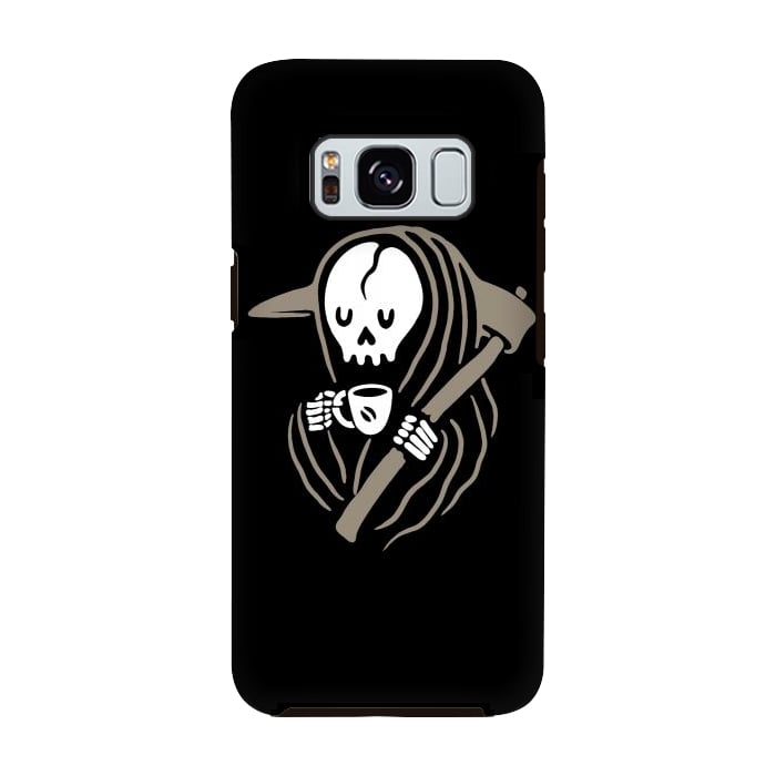 Galaxy S8 StrongFit Grim Reaper Love Coffee by Afif Quilimo