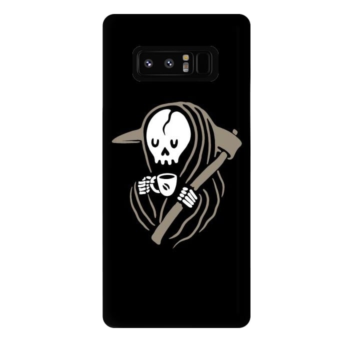 Galaxy Note 8 StrongFit Grim Reaper Love Coffee by Afif Quilimo