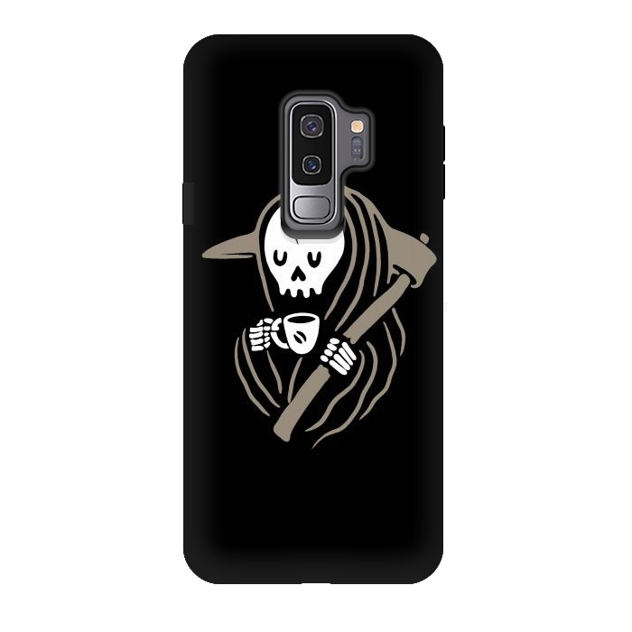 Galaxy S9 plus StrongFit Grim Reaper Love Coffee by Afif Quilimo