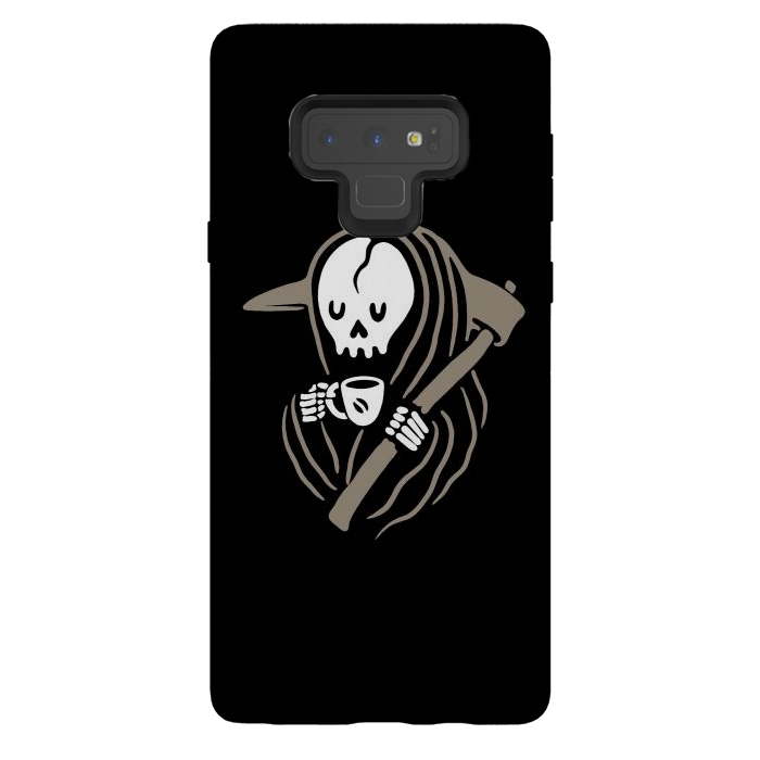 Galaxy Note 9 StrongFit Grim Reaper Love Coffee by Afif Quilimo