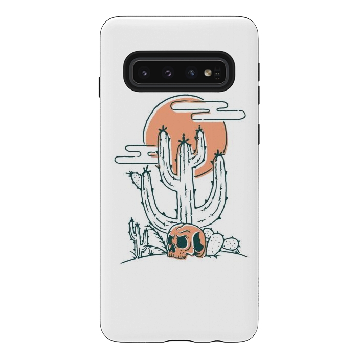 Galaxy S10 StrongFit Skull and Cactus by Afif Quilimo