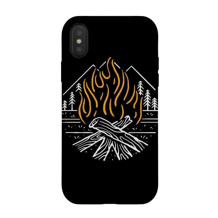 iPhone Xs / X StrongFit Campfire by Afif Quilimo