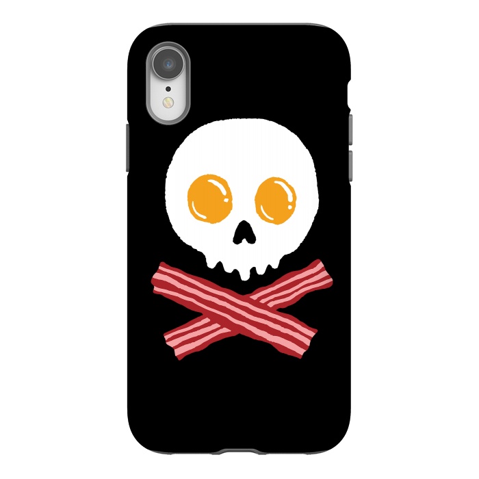 iPhone Xr StrongFit Breakfast Skull by Afif Quilimo
