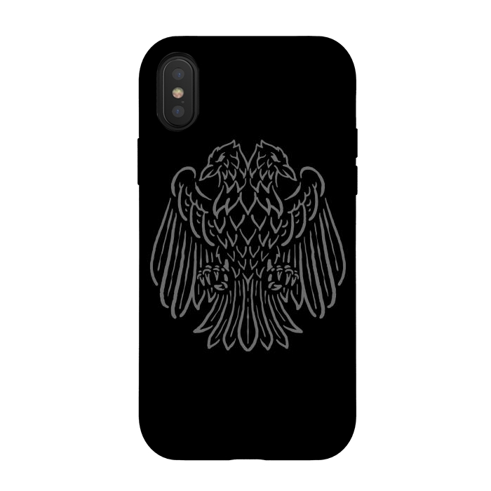 iPhone Xs / X StrongFit Bird Two Head by Afif Quilimo