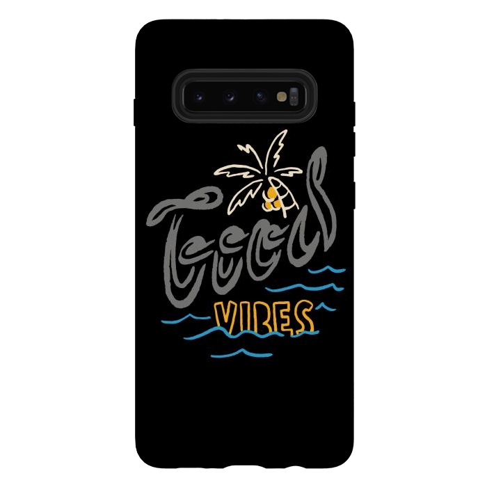 Galaxy S10 plus StrongFit Good Vibes Typo 1 by Afif Quilimo