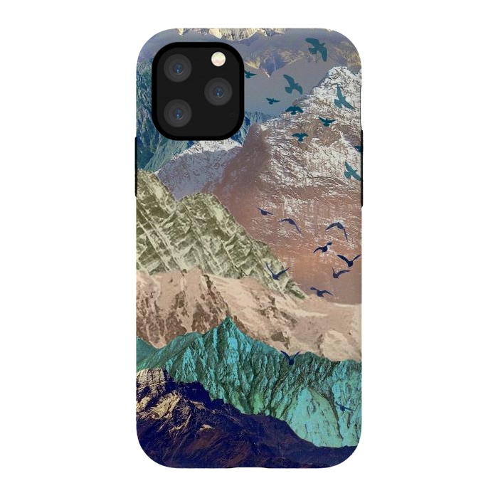 iPhone 11 Pro StrongFit Utopia Mountain landscape art by Oana 