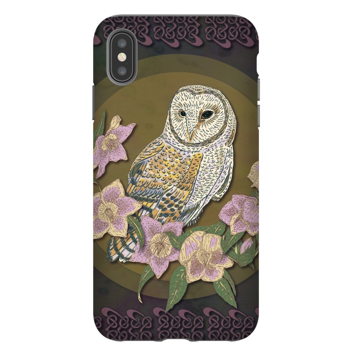 iPhone Xs Max StrongFit Owl & Hellebore by Lotti Brown