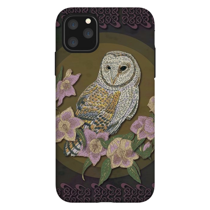 iPhone 11 Pro Max StrongFit Owl & Hellebore by Lotti Brown