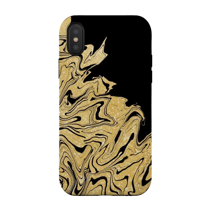 iPhone Xs / X StrongFit Gold marble by Jms