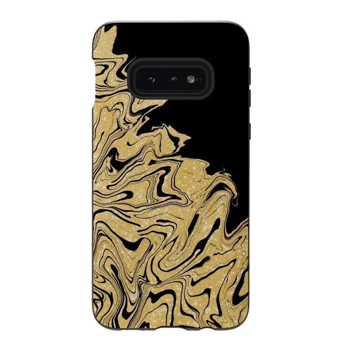 Galaxy S10e StrongFit Gold marble by Jms