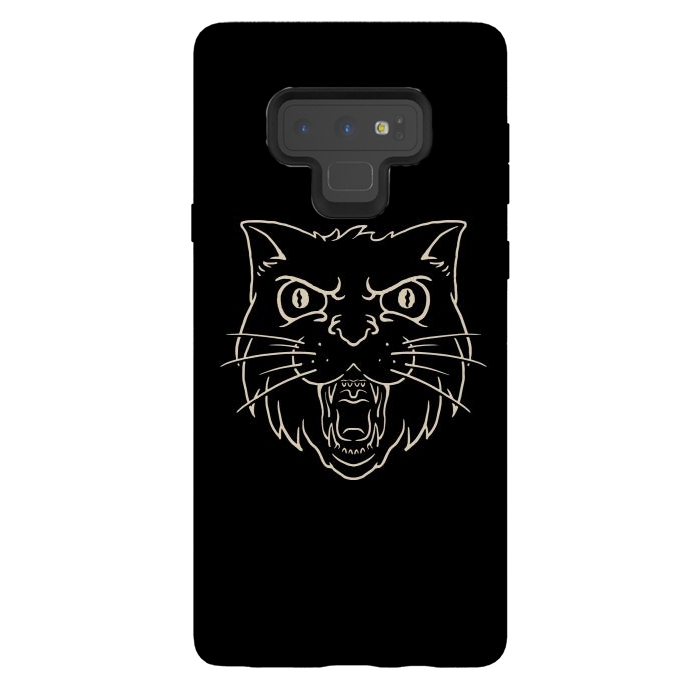 Galaxy Note 9 StrongFit Angry Cat by Afif Quilimo