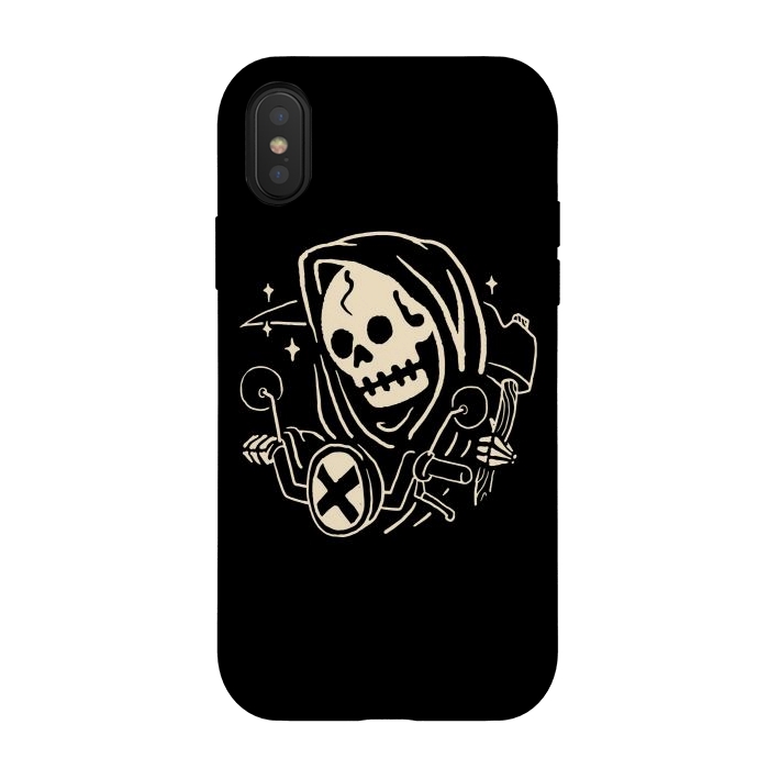 iPhone Xs / X StrongFit Grim Biker by Afif Quilimo