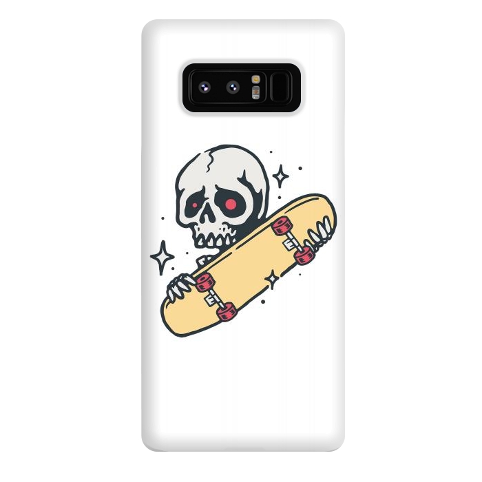 Galaxy Note 8 StrongFit Skull Love Skateboard by Afif Quilimo