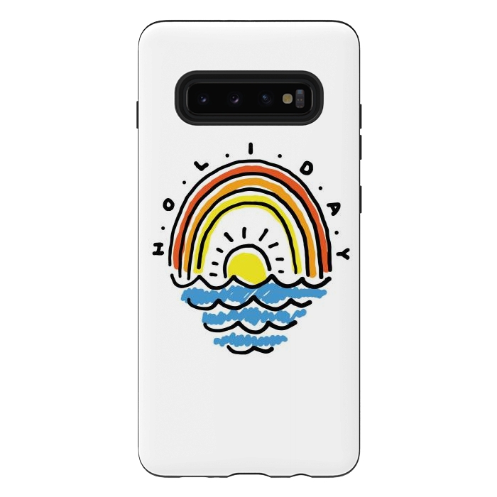 Galaxy S10 plus StrongFit Holiday Beach by Afif Quilimo