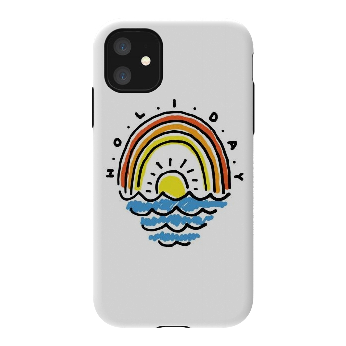 iPhone 11 StrongFit Holiday Beach by Afif Quilimo