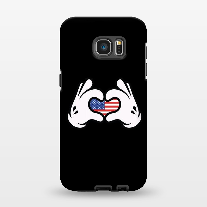 Galaxy S7 EDGE StrongFit Hand Symbol of Love America by Afif Quilimo