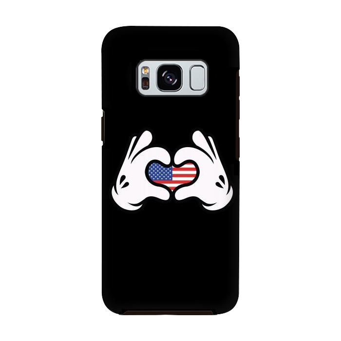 Galaxy S8 StrongFit Hand Symbol of Love America by Afif Quilimo