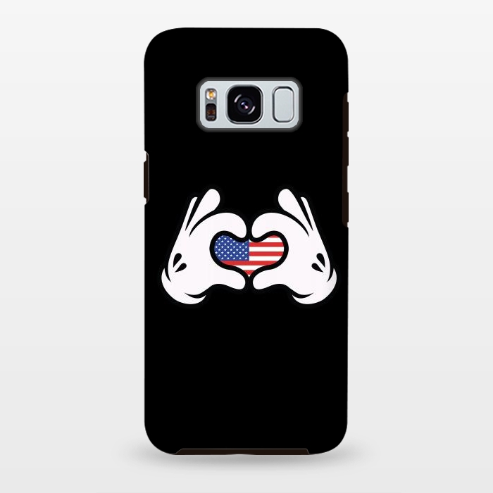 Galaxy S8 plus StrongFit Hand Symbol of Love America by Afif Quilimo