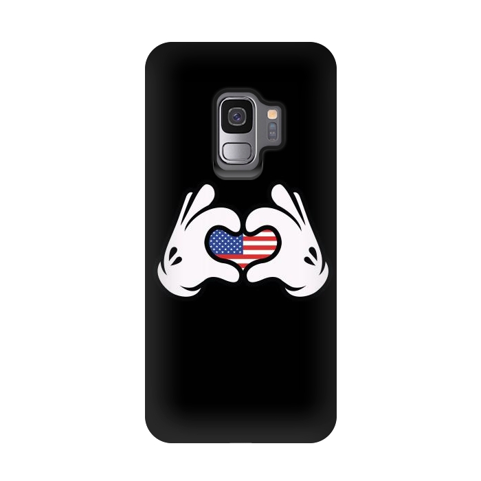 Galaxy S9 StrongFit Hand Symbol of Love America by Afif Quilimo