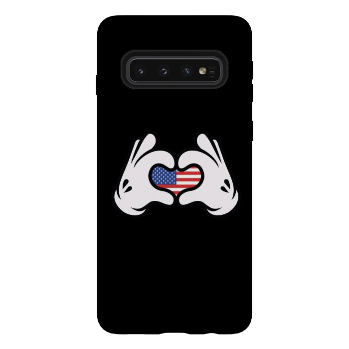 Galaxy S10 StrongFit Hand Symbol of Love America by Afif Quilimo