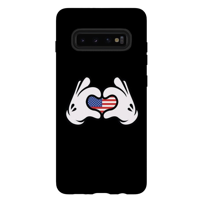 Galaxy S10 plus StrongFit Hand Symbol of Love America by Afif Quilimo