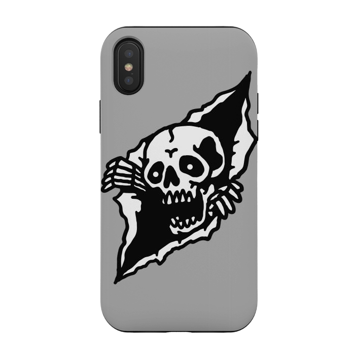 iPhone Xs / X StrongFit Skull Tearing up by Afif Quilimo
