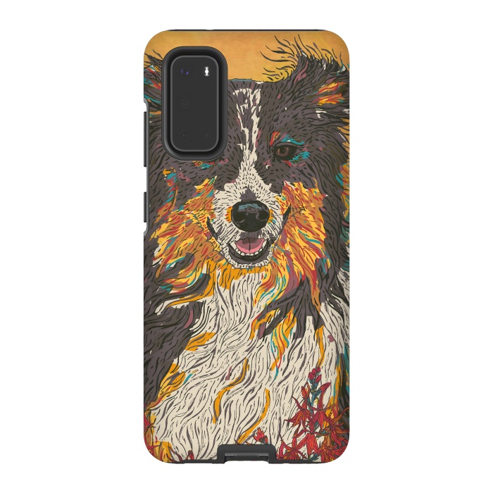 Galaxy S20 StrongFit Border Collie by Lotti Brown