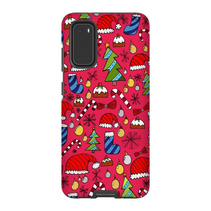 Galaxy S20 StrongFit The Christmas Pattern by Steve Wade (Swade)
