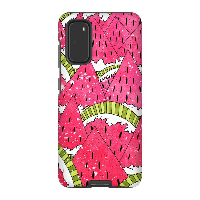 Galaxy S20 StrongFit Watermelon Mountains by Steve Wade (Swade)