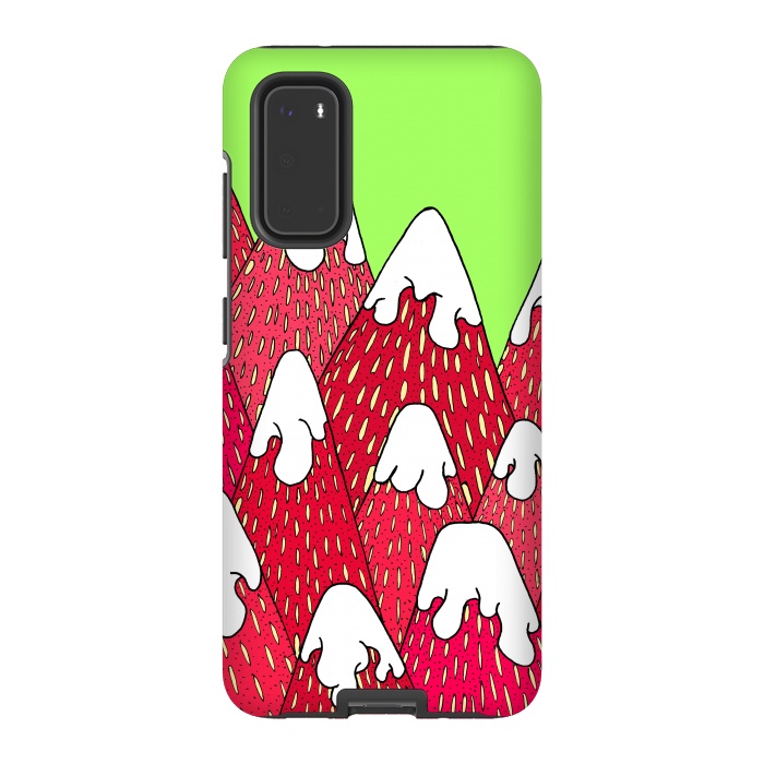 Galaxy S20 StrongFit Strawberry Mountains by Steve Wade (Swade)