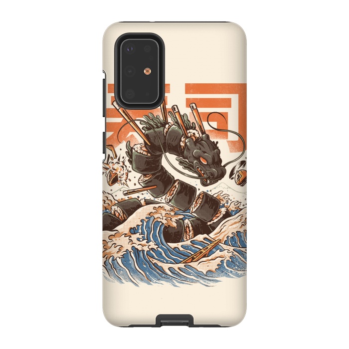 Galaxy S20 Plus StrongFit Great Sushi Dragon  by Ilustrata
