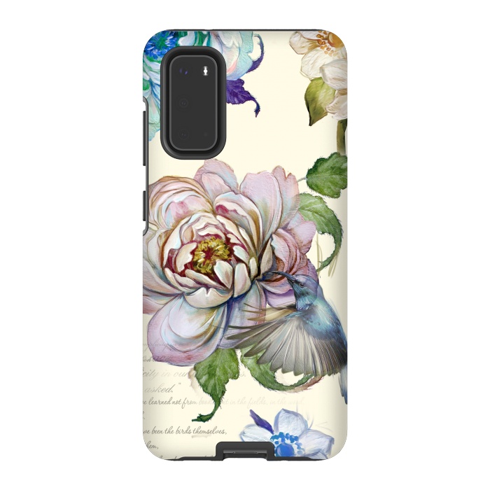 Galaxy S20 StrongFit Vintage Rose by Creativeaxle
