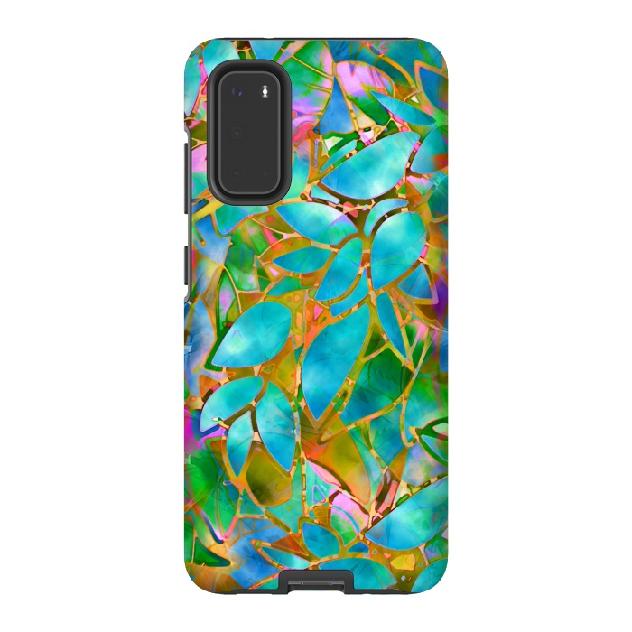 Galaxy S20 StrongFit Floral Abstract Stained Glass G265  by Medusa GraphicArt