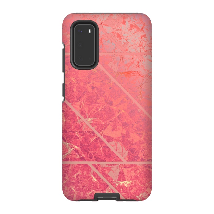 Galaxy S20 StrongFit Pink Marble Texture G281 by Medusa GraphicArt