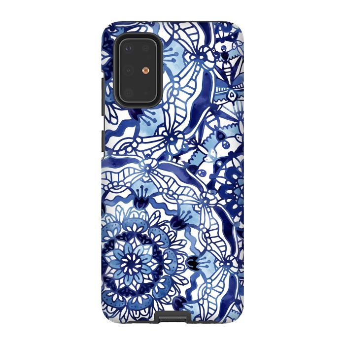 Galaxy S20 Plus StrongFit Delft Blue Mandalas by Noonday Design