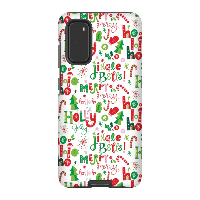Galaxy S20 StrongFit Festive Christmas Lettering by Noonday Design